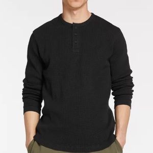 Timberland Men’s Regular Fit Henley Shirt- Black